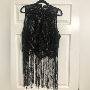 High neck Lace black top | Torrid size 0